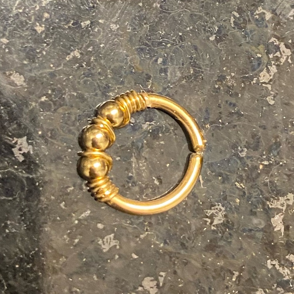 Infinity gold filled hoop earring